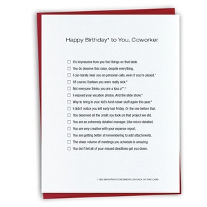 Funny Coworker Birthday Card - Co-worker Funny Birthday Card - Coworker Gift - Coworker Gag Gift