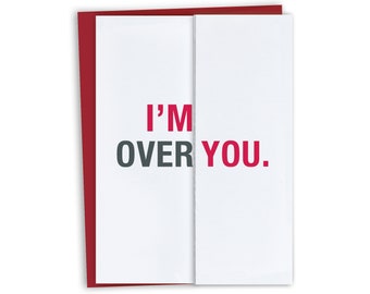 Funny Anniversary Card / Funny Valentine Card - Over You