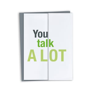 Unique Card for Big Talker / Talk a Lot / Funny Birthday card for grandparent / for grandmother grandfather / Mother&#39;s Day Grandparent&#39;s Day