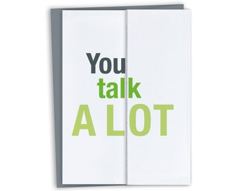 Unique Card for Big Talker / Talk a Lot / Funny Birthday card for grandparent / for grandmother grandfather / Mother's Day Grandparent's Day