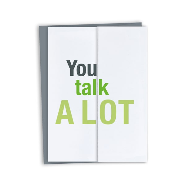 Unique Card for Big Talker / Talk a Lot / Funny Birthday card for grandparent / for grandmother grandfather / Mother's Day Grandparent's Day