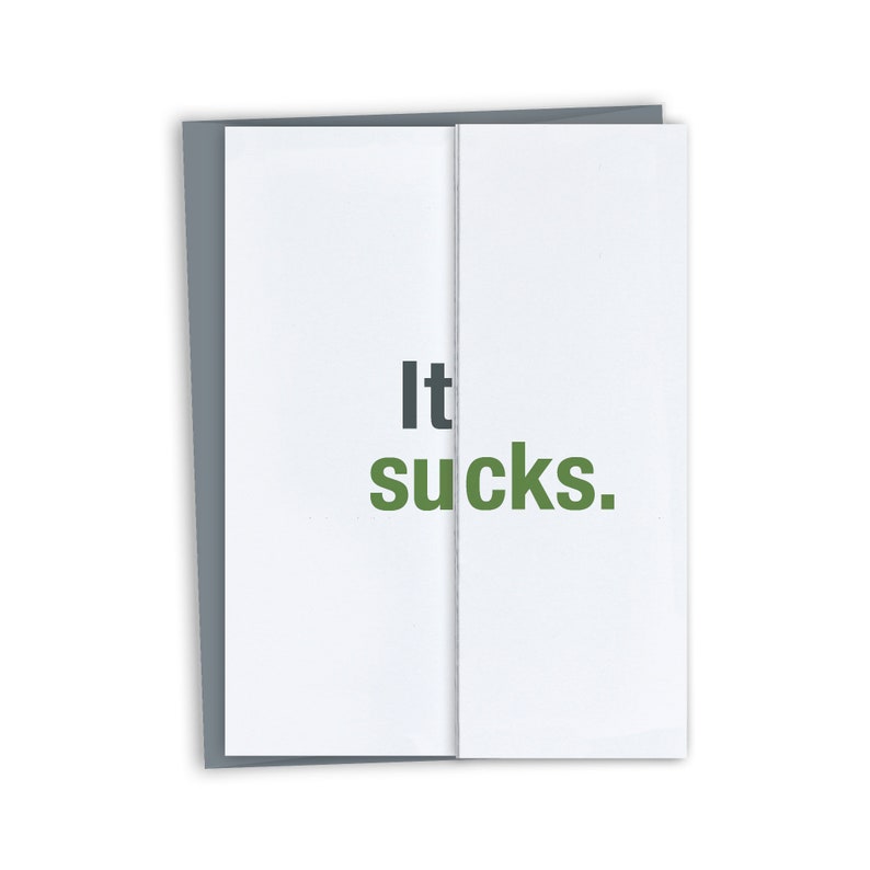 Funny Graduation Card / It sucks / Sarcastic Graduation Card image 1