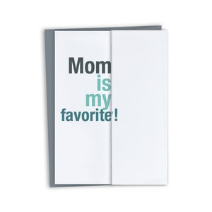Funny Father's Day Gift! Card for Dad - Mom is my favorite - from Daughter kids son baby child children First Fathers, Pawter's Day Dog Dad
