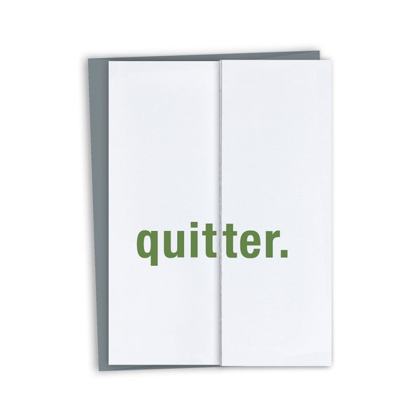 Funny Card for Retirement or New Job / Quitter / Co-worker Good-bye Card