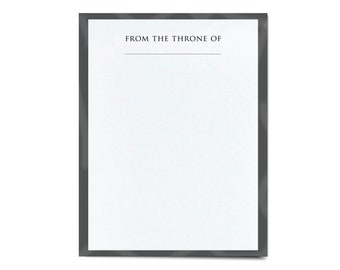 Scratch Pad - From the Throne of... / Funny Note Pad / Funny Stocking Stuffer / Funny Gift