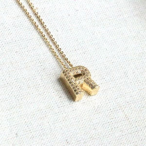 10Pcs 18K Gold 26 Letters Pendant Charm Accessories ,New Copper Zircon A-Z Initials Personalized Necklace Pendant Jewelry zdjęcie 9
