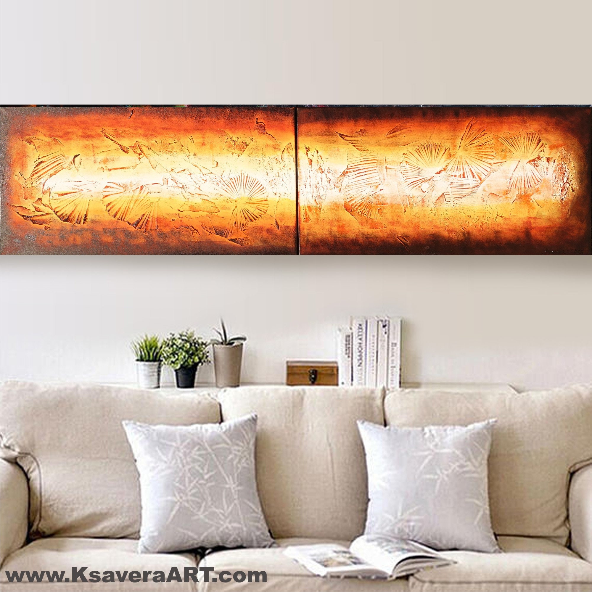 lava Abstract Painting vertical textured wall art A031 Acrylic ...