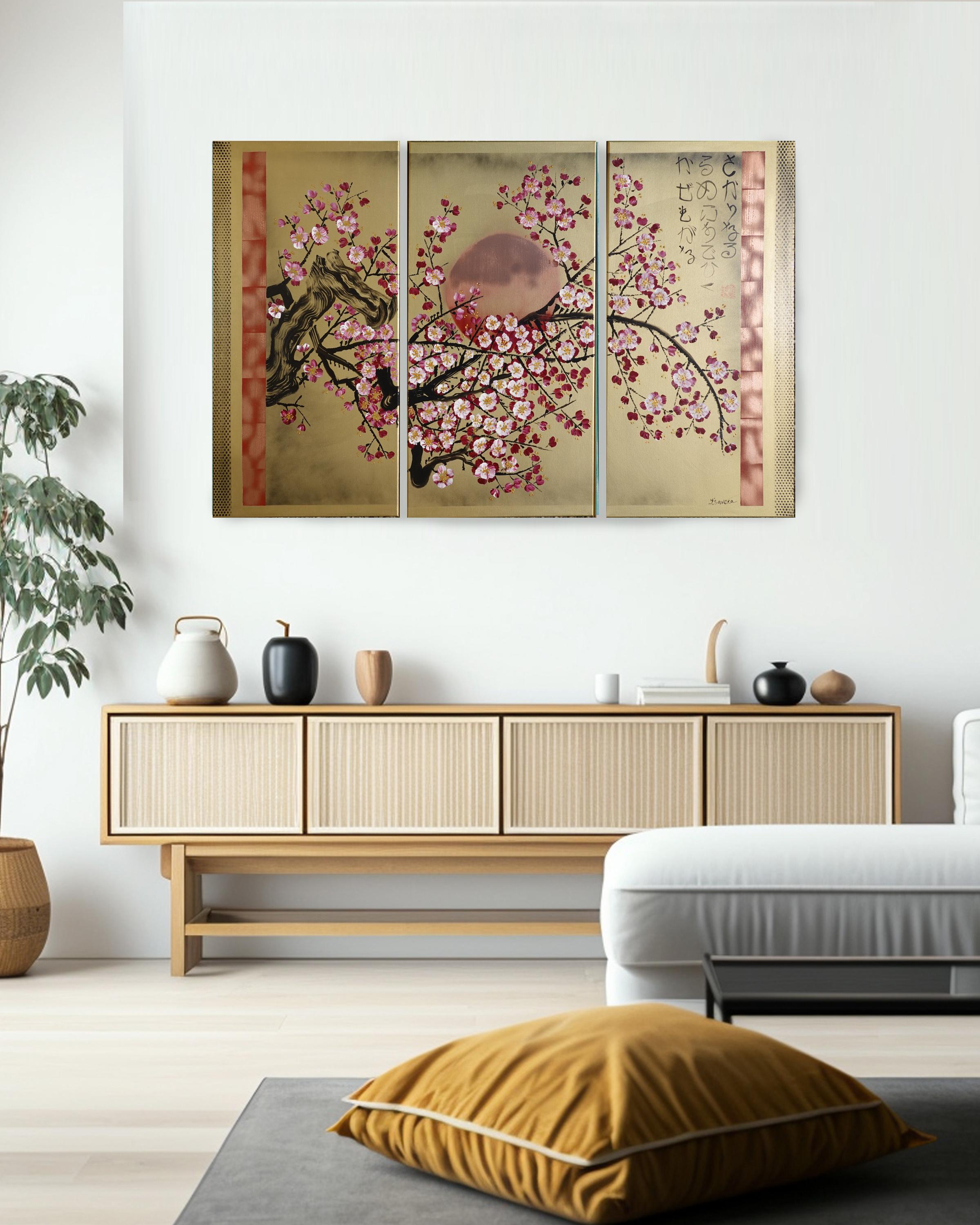 Cherry Blossom - Japanese Style Painting J385 Gold Paintings