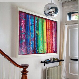 Rainbow Abstract Paintings A316 colorful art for Lounge, Office, Sleeping room or above sofa by Ksavera image 6