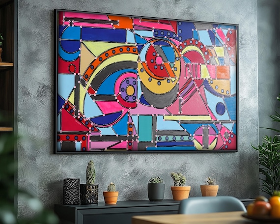 Abstract Painting A1377 | Modern original Wall Art | Pink large Original Canvas | Contemporary Home Decor | Ksavera