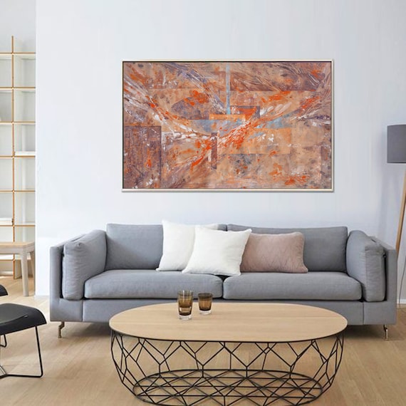 Large abstract painting 100x160 cm unstretched canvas i001 art original modern contemporary artwork by artist Airinlea