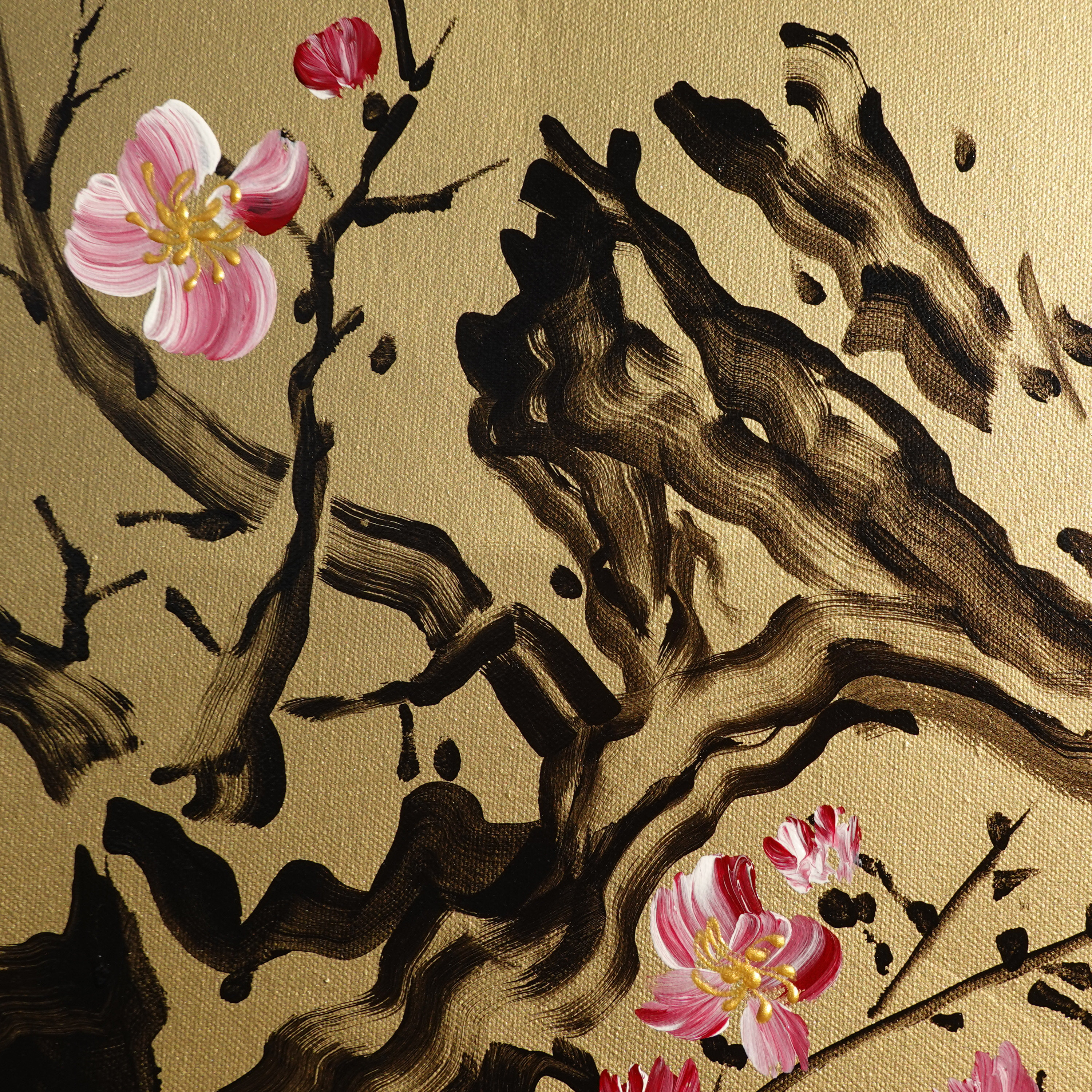 Japan art cherry blossom and sun Japanese style painting Japan art cherry blossom and sun Japanese style painting