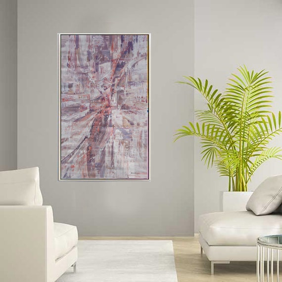 Large abstract painting 100x160 cm unstretched canvas i004 art original modern contemporary artwork by artist Airinlea