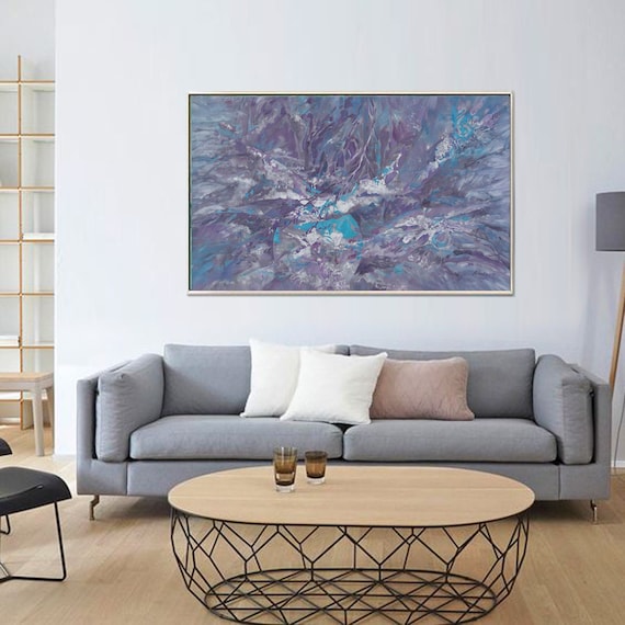 Large abstract painting 100x160 cm unstretched canvas i007 art original modern contemporary artwork by artist Airinlea