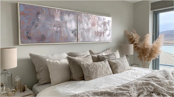 original textured Painting A026 Abstract rusty iron industrial wall art by Ksavera