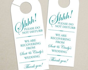 Wedding Door Hanger (SET OF 10) - Door Hanger for Wedding Hotel Welcome Bag - Welcome Bag Tag for Wedding Guest