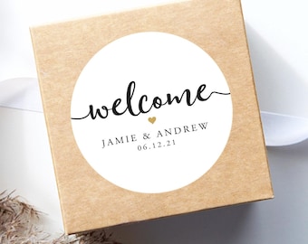 Wedding Stickers - Wedding Welcome Sticker - Wedding Favor Sticker - Welcome Bag Sticker Label