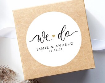 Wedding Stickers - We Do Wedding Sticker - Wedding Welcome Sticker - Wedding Favor Sticker - Welcome Bag Sticker Label
