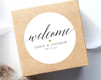 Wedding Stickers - Wedding Welcome Sticker - Wedding Favor Sticker - Welcome Bag Sticker Label
