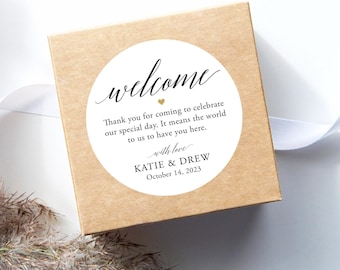 Wedding Stickers - Wedding Welcome Sticker - Wedding Favor Sticker - Welcome Bag Sticker Label