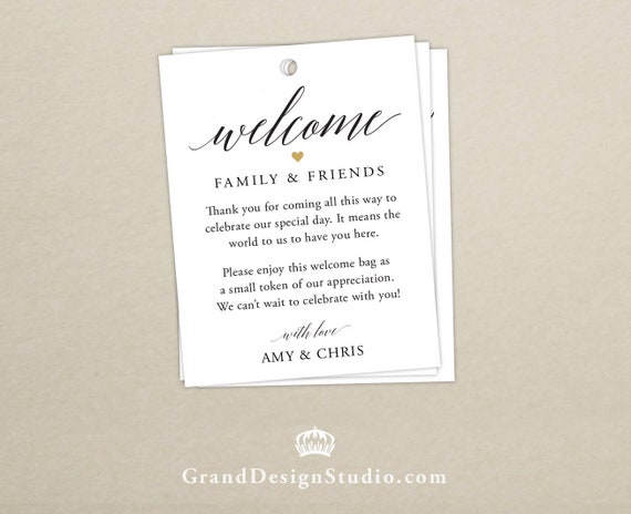 wedding welcome bag tags