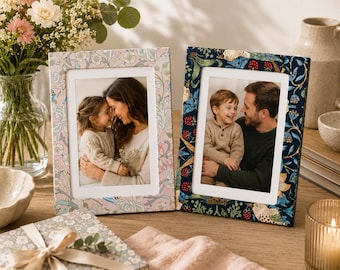William Morris Stoff-Fotorahmen | Erdbeerdieb, Pimpernel und mehr | Kostenloser Fotodruck
