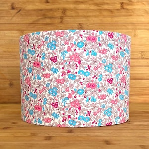 Liberty London Lampshade: Pink Forget Me Not Floral Cotton