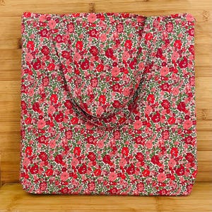 Große Einkaufstasche aus Baumwolle mit Liberty-Print. Komplett gefüttert. Echter Liberty Stoff. Perfekt für Shop/Strand/Casual mit Liberty Muster zur Auswahl