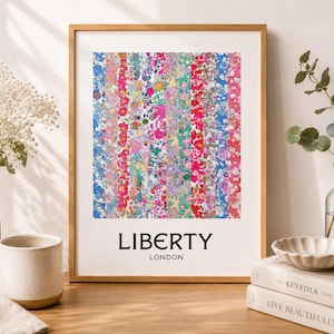 Liberty Betsy Fabric Wall Art | Framed Floral Textile Art |