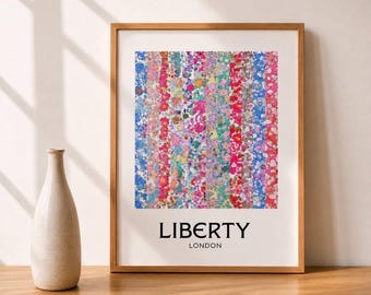Quadro in tessuto Liberty Betsy / Quadro floreale in tessuto incorniciato