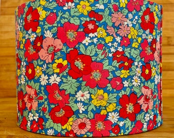 Liberty lampshade in Cosmos Flowers fabric. Choose 40cm 30cm or 20cm size Ideal for bedside / table / floor lamp and ceiling pendant.