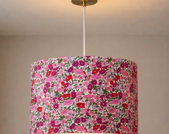 Liberty London Lampenschirm, Pink Mohnblume Blumentrommel, EU / US / UK-Armaturen