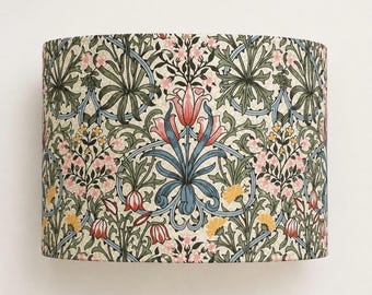 Paralume William Morris Woodland Weeds in cotone / Fatto a mano / Attacchi per arpa UK/EU/US / Consegna gratuita