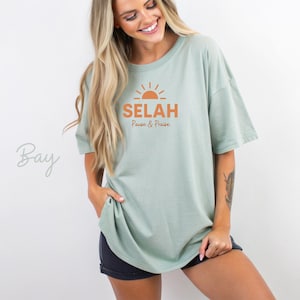 Selah Christian T-Shirt | Psalms Bible Verse Tee, Worship Shirt, Pause & Praise Faith Tee, Jesus Lover Gift, Boho Christian Shirt