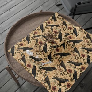 Vintage Crow Wrapping Paper Roll, Gothic Dark Academia Gift Wrap, Raven Ephemera, Poe Inspired, Halloween & Nature Lover Gift Packaging image 5