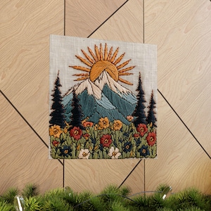 Mountain Sunrise Matte Poster Gift, Nature Wall Art | Camping Gift for Hikers, Outdoor Lovers, Adventure Boho Decor image 5
