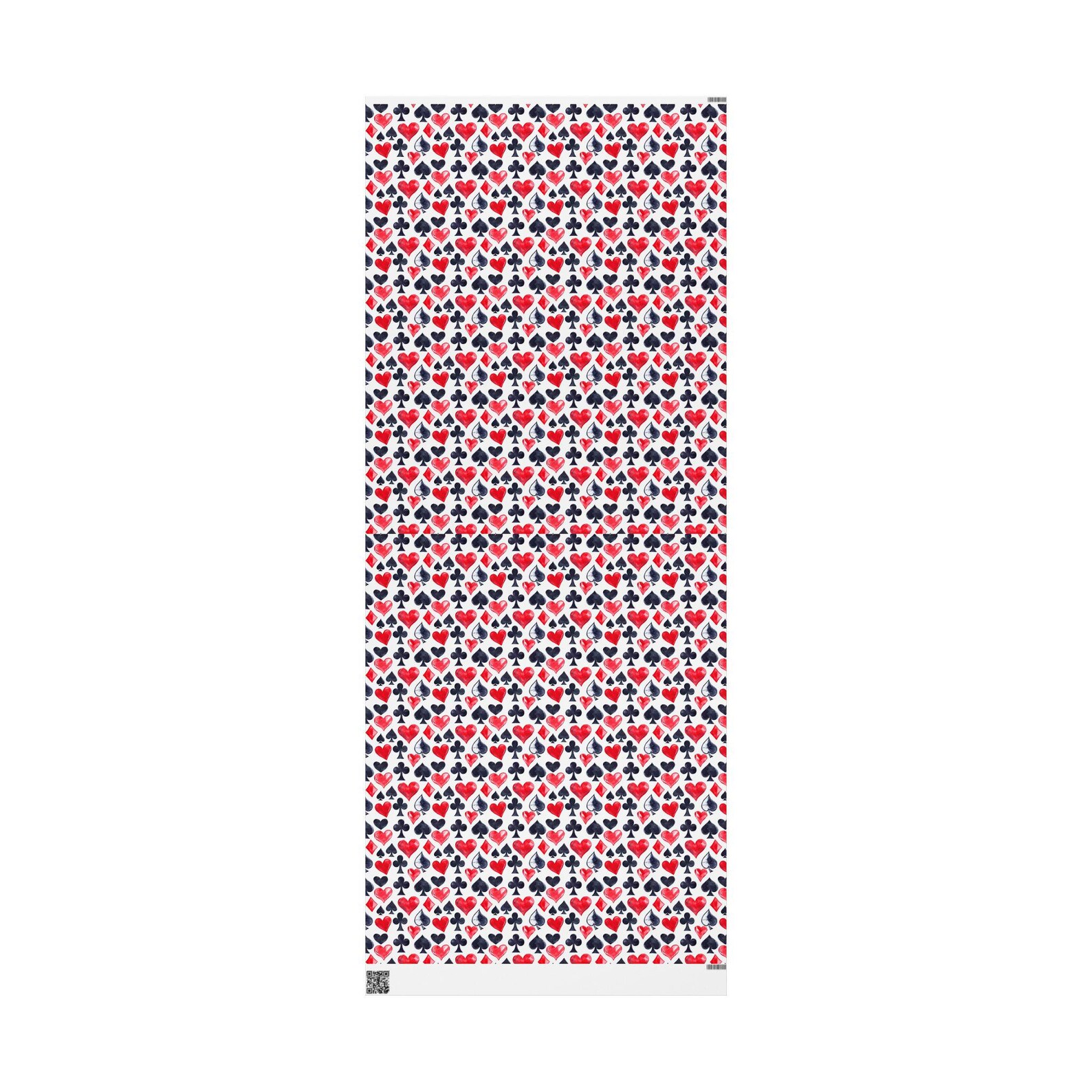 Watercolor Playing Card Wrapping Paper, Casino Game Night Gift Wrap ...
