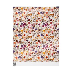 3D Effect Pressed Flower Wrapping Paper, Bridal Party Gift Wrap, Cottagecore Floral Wrap, Garden Wedding Party, Spring Gift Wrap image 8