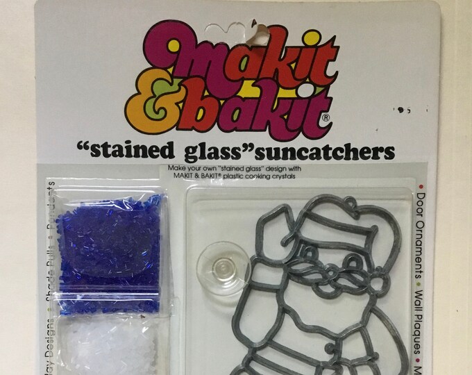 Santa Claus Makit Bakit DIY Suncatcher stained Glass Kit Form and