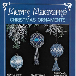 Macrame Christmas Ornament Pattern Book 23 Projects  Digital Download PDF Only