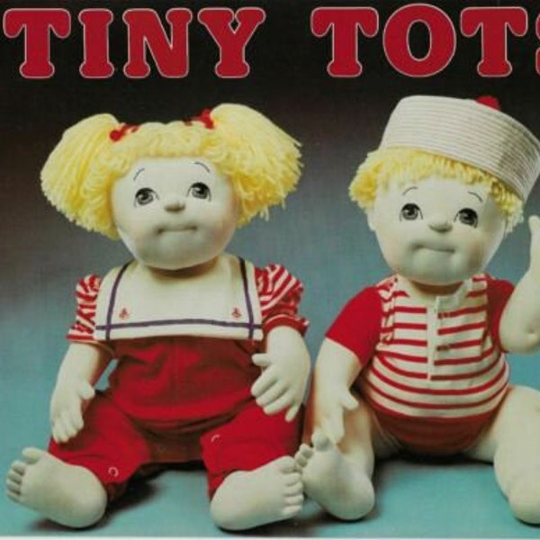 Vintage Soft Sculpture Tiny Tots Doll Sewing Pattern Book Uncut