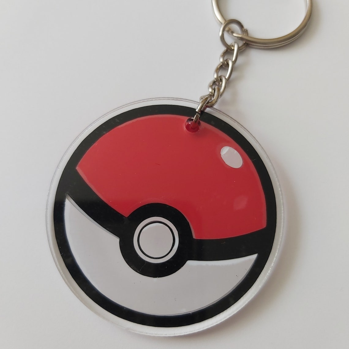 Pokemon Pokeball Keyring Keychain Etsy