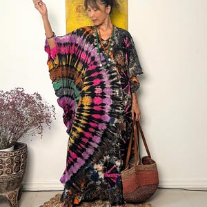 Tie Dye Maxi Dress,Tie dye Ruffled dress,Plus size tie dye dress Tie Dye Dress,XXXL,Tie Dye Kaftan,Hippie Tie dye dress,Festival tie dye top
