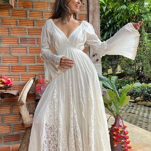 Maternity boho wedding clearance dress