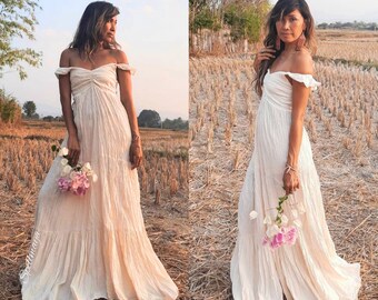 etsy wedding dresses boho