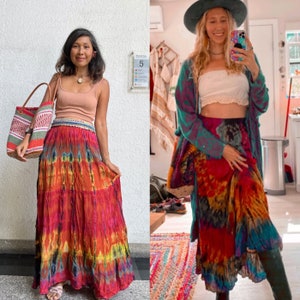 Tie Dye Maxi Skirt 