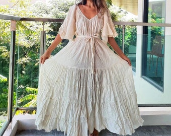 cute white flowy dresses