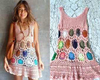 crochet hippie dress