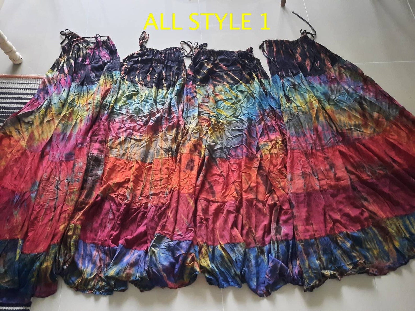 Wavlynn Boho Tie Dye Maxi Dress Set With Slip Two Piece For Spring Women Layerable And Comfortable main image 0