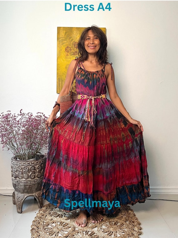 boho tie dye dress Tied Maxi Dress,plus Size Tie Dye Dress,maternity Maxi Dress,rayon Tie Dye Dress,festival Tie Dye Dress,hippie Tie Dye stylish tie dye dress designs